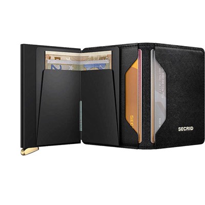 Secrid Premium Slimwallet+ Emboss Diamond Kartlık Cüzdan, Siyah