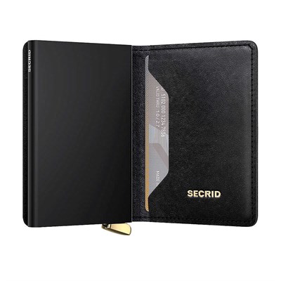 Secrid Premium Slimwallet+ Emboss Diamond Kartlık Cüzdan, Siyah