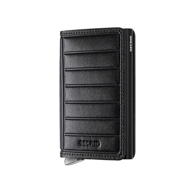 Secrid Premium Slimwallet+ Emboss Lines Kartlık Cüzdan, Siyah
