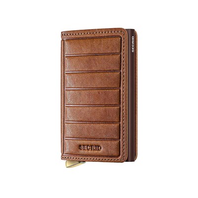 Secrid Premium Slimwallet+ Emboss Lines Kartlık Cüzdan, Kahve