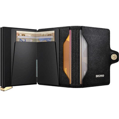 Secrid Premium Twinwallet+ Emboss Diamond Kartlık Cüzdan, Siyah