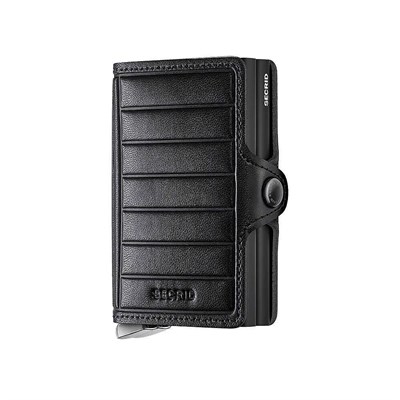 Secrid Premium Twinwallet+ Emboss Lines Kartlık Cüzdan, Siyah