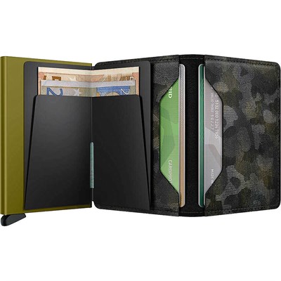 Secrid Slimwallet Jungle Kartlık Cüzdan, Siyah-Yeşil