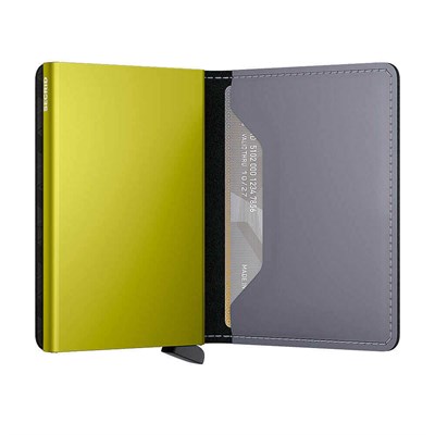 Secrid Slimwallet Matte Kartlık Cüzdan, Gri-Mavi