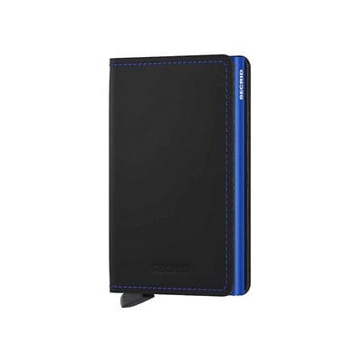 Secrid Slimwallet Matte Kartlık Cüzdan, Siyah-Mavi