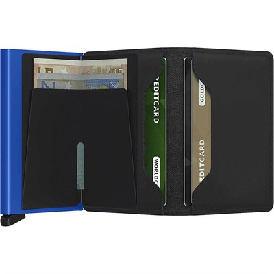 Secrid Slimwallet Matte Kartlık Cüzdan, Siyah-Mavi