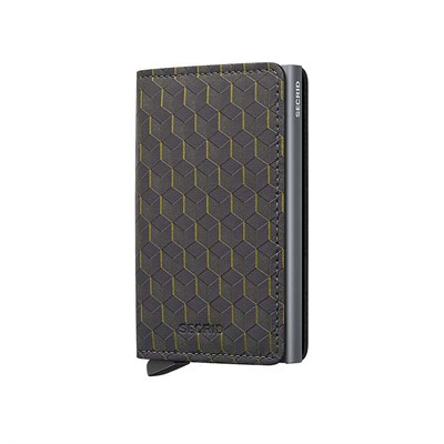 Secrid Slimwallet Optical Kartlık Cüzdan, Gri-Sarı
