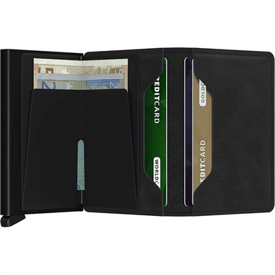 Secrid Slimwallet Vintage Kartlık Cüzdan, Siyah