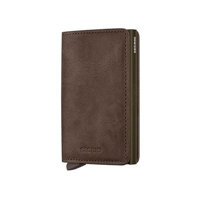Secrid Slimwallet Vintage Kartlık Cüzdan, Koyu Kahve