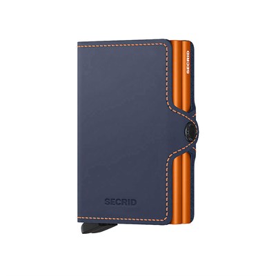 Secrid Twinwallet Matte Kartlık Cüzdan, Mavi-Turuncu