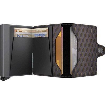 Secrid Twinwallet Optical Kartlık Cüzdan, Gri-Sarı