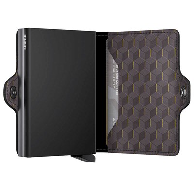 Secrid Twinwallet Optical Kartlık Cüzdan, Gri-Sarı
