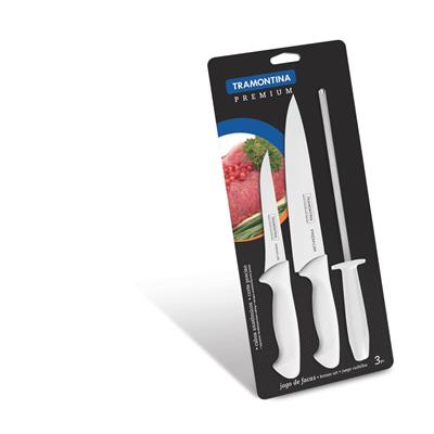 Tramontina 24499-812 3lü Bıçak+Masat Seti (Blisterli)