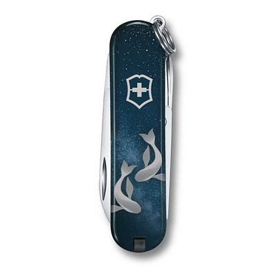 Victorinox 0.6223.2PIS Classic SD Zodiac Signs 58mm Çakı, Balık Burcu