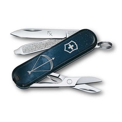 Victorinox 0.6223.2SAG Classic SD Zodiac Signs 58mm Çakı, Yay Burcu