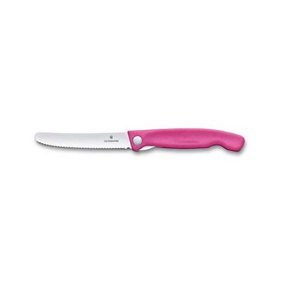 ​​​​​​​​​​​​​​​​​​​​​​​​​​​​​​​​Victorinox 6.7836.F5B 11cm Pembe Tırtıklı Katlanabilir Domates Bıçağı
