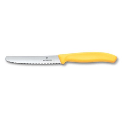 Victorinox 6.7838.C1 Swiss Classic 11cm Tırtıklı Domates Bıçağı, Sarı