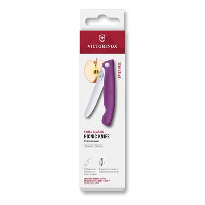 Victorinox Swiss Classic 11cm Tırtıklı Piknik Bıçağı, Mor