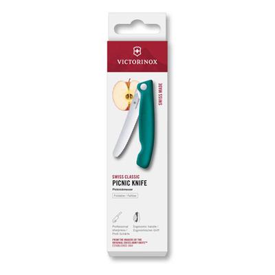 Victorinox Swiss Classic 11cm Tırtıklı Piknik Bıçağı, Yeşil