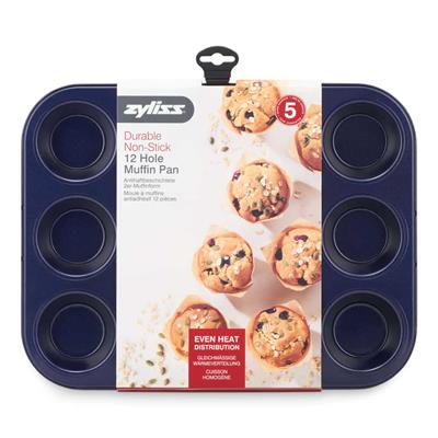 Zyliss Dayanıklı Yapışmaz 12 Gözlü Muffin Tepsisi