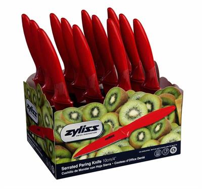 Zyliss E920021 10cm Tırtıklı Soyma Bıçağı, 12li Stand