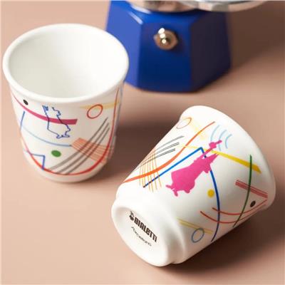 Bialetti Kandinsky Mini Express + 2 Espresso Fincan Seti