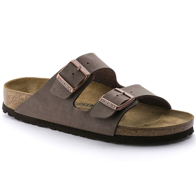 Birkenstock Arizona Birko-Flor Nubuk Kadın Terlik, Açık Kahve