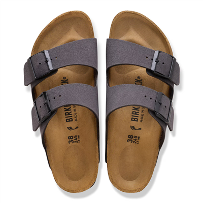 Birkenstock Arizona Birko-Flor Nubuk Erkek Terlik, Gri