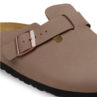 Birkenstock Boston Birko-Flor Nubuk Unisex Terlik, Açık Kahve