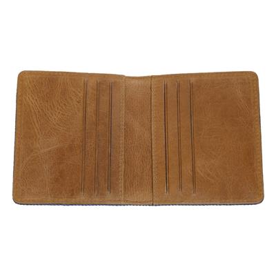 Card Case Denim Blue Tan