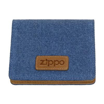 Card Case Denim Blue Tan