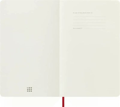 ÇİZGİSİZ KIRMIZI DEFTER LG BOY SOFT KAPAK