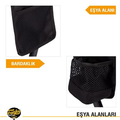 Funky Chairs Comfort Lüks Kamp Sandalyesi, Siyah