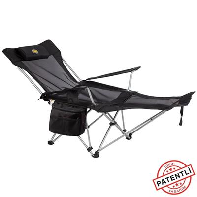 Funky Chairs Lazy 3 Plus Kamp Sandalyesi, Siyah