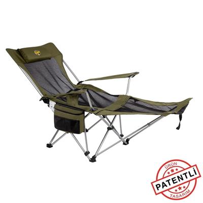 Funky Chairs Lazy 3 Plus Kamp Sandalyesi, Haki