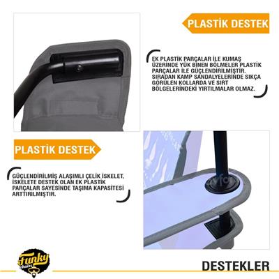 Funky Chairs V2 Lüks Kamp Sandalyesi, Haki