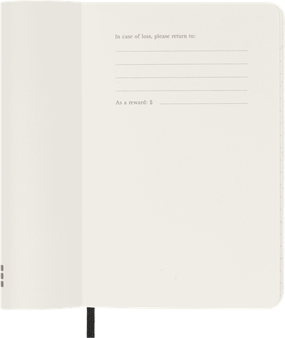 Moleskine Cep Boy 12 Ay Haftalık Yumuşak Kapak Ajanda, Siyah