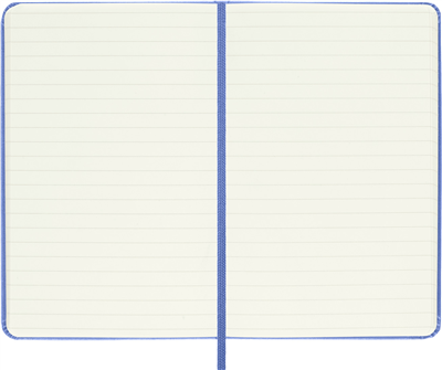 Moleskine Cep Boy Çizgili Sert Kapak Defter, Ortanca Mavisi