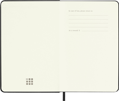 Moleskine Cep Boy Çizgili Sert Kapak Defter, Siyah