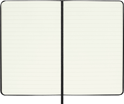 Moleskine Cep Boy Çizgili Sert Kapak Defter, Siyah