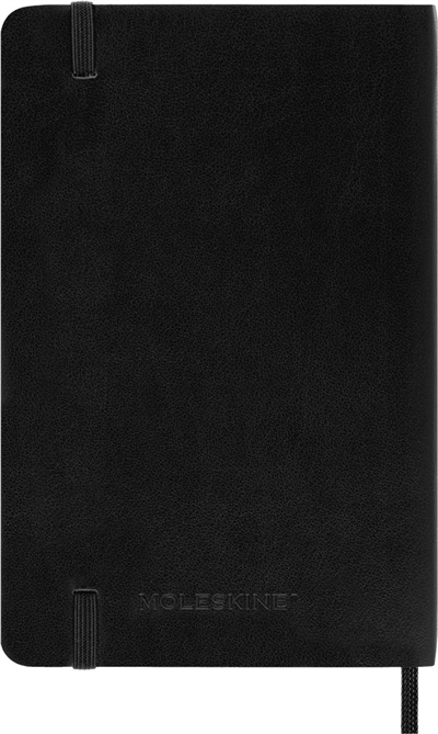 Moleskine Cep Boy Çizgili Yumuşak Kapak Defter, Siyah