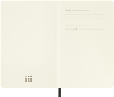 Moleskine Cep Boy Çizgili Yumuşak Kapak Defter, Siyah