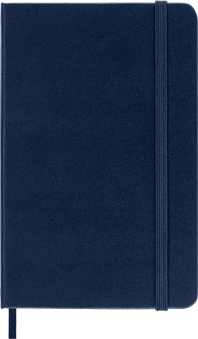 Moleskine Cep Boy Çizgisiz Sert Kapak Defter, Safir Mavi