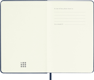 Moleskine Cep Boy Çizgisiz Sert Kapak Defter, Safir Mavi