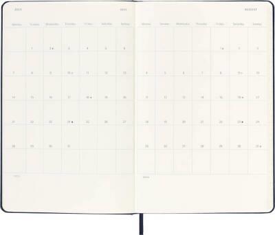 Moleskine Large Boy 12 Ay Günlük Sert Kapak Ajanda, Safir Mavi