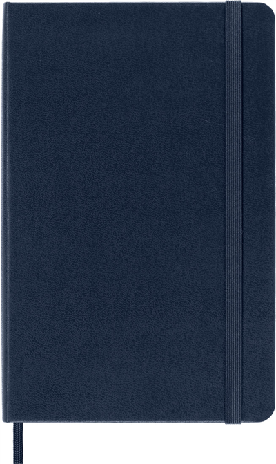 Moleskine Medium Boy Çizgili Sert Kapak Defter, Safir Mavi