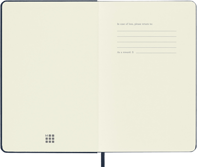 Moleskine Medium Boy Çizgili Sert Kapak Defter, Safir Mavi