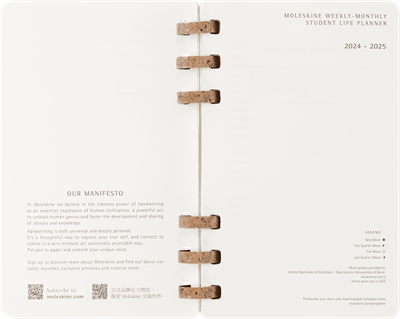 Moleskine Spiral Large Boy 12 Ay Akademik Yumuşak Kapak Ajanda, Siyah