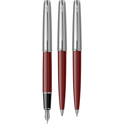 Scrikss Metropolis 78 Dolmakalem + Tükenmezkalem ve Mekanik Kurşunkalem Seti, Bordo
