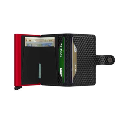 Secrid Miniwallet Cubic Kartlık Cüzdan Black Red